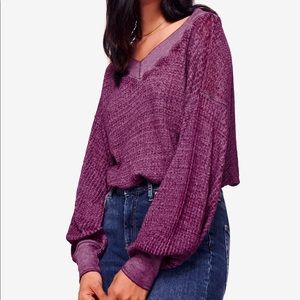 NWT! Free people southside thermal pullover top